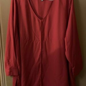 Jessica London Red Tunic Top